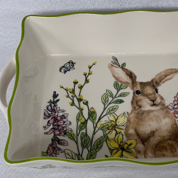 Grace Pantry Bunny Floral Baking/Casserole Dish - Picture 4 of 9